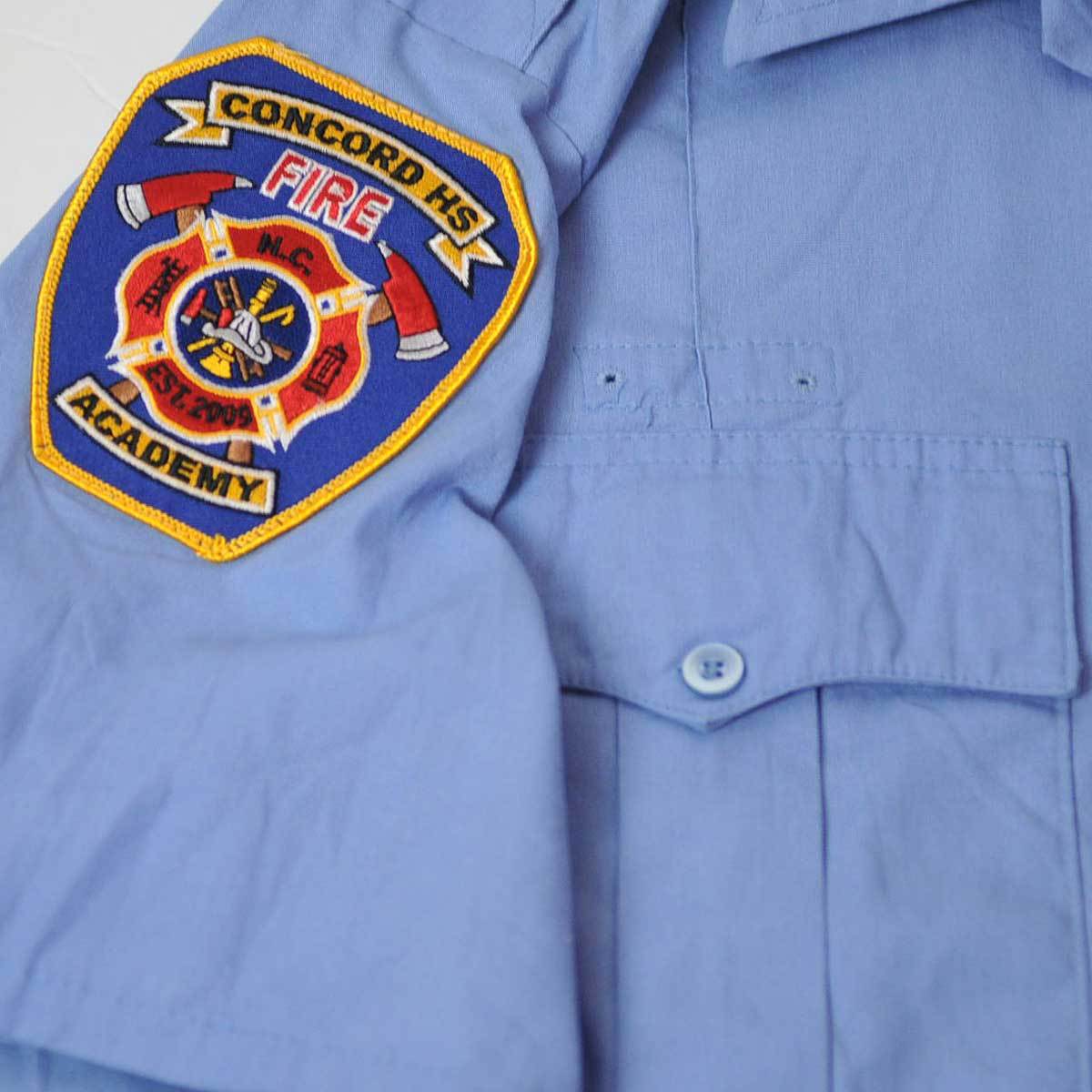 古着●アメリカ消防アカデミー 半袖シャツ コンコード ハイスクール L xwpの画像5