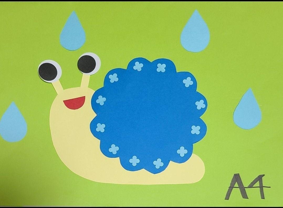 【おすすめ】かたつむり製作キット(あじさいバージョン) 6セット好きな色を選べます。保育園 幼稚園 子育て支援センター 壁面
