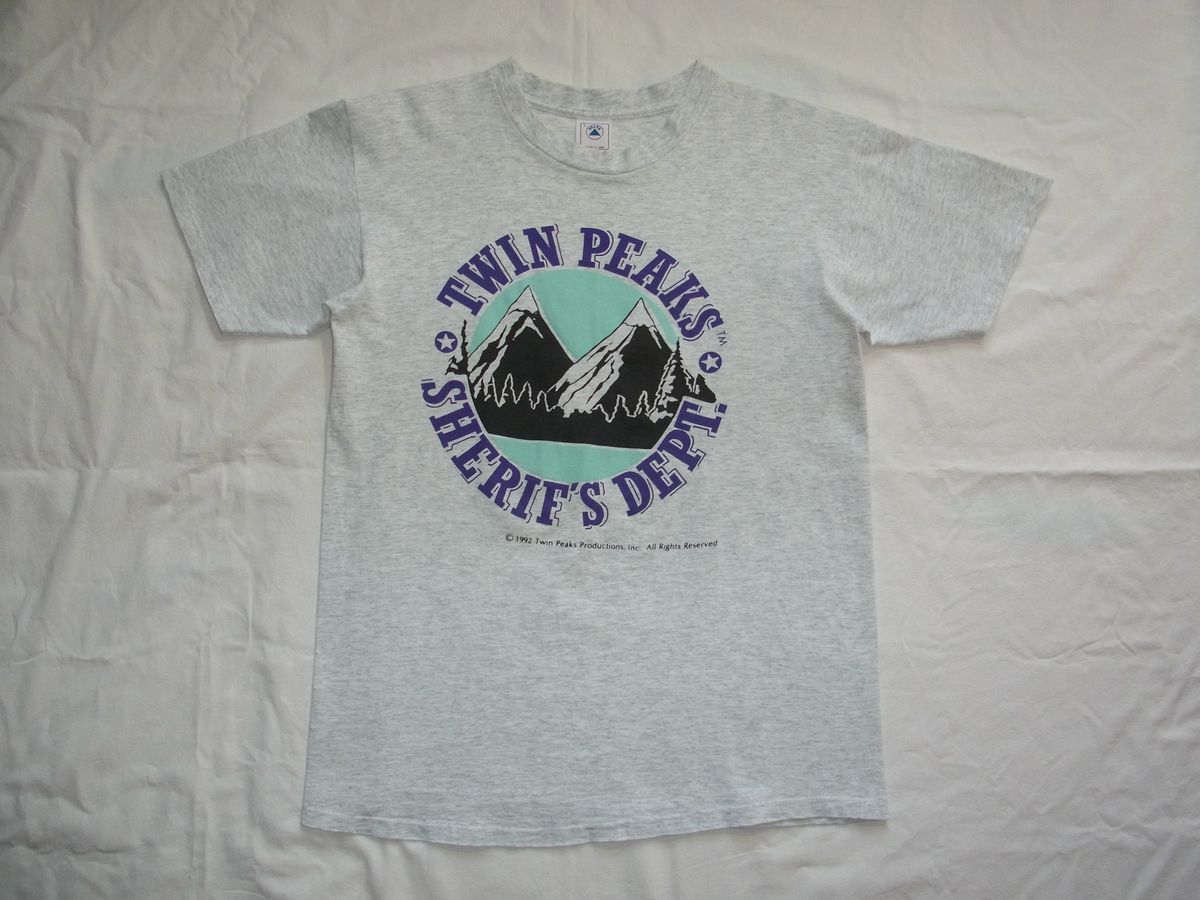 ☆ 90s USA製 ビンテージ TWIN PEAKS ツイン・ピークス Tシャツ sizeL ☆古着 ドラマ 映画 オフィシャル デヴィッド・リンチ Blue Velvet_画像1