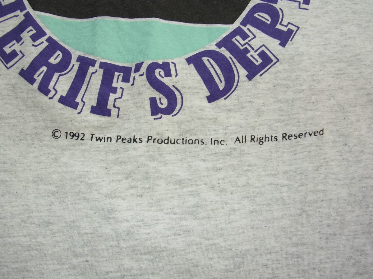 ☆ 90s USA製 ビンテージ TWIN PEAKS ツイン・ピークス Tシャツ sizeL ☆古着 ドラマ 映画 オフィシャル デヴィッド・リンチ Blue Velvet_画像6