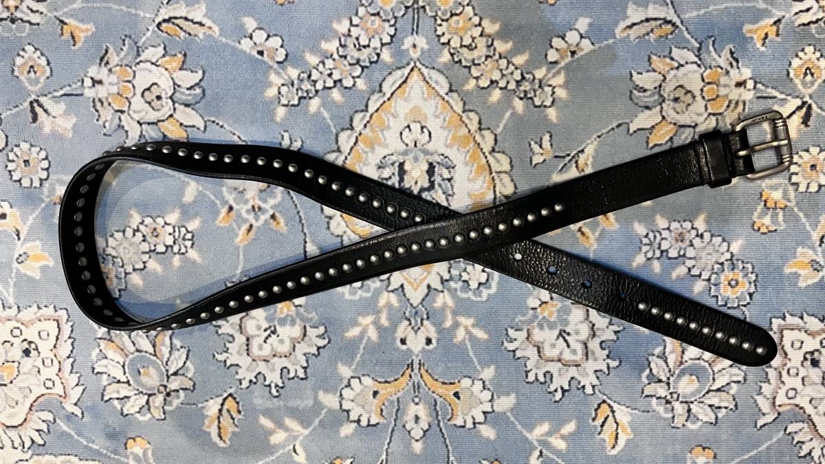 初出し】レア ☆PRADA プラダ スタッズ レザー ベルト 美品 Made in