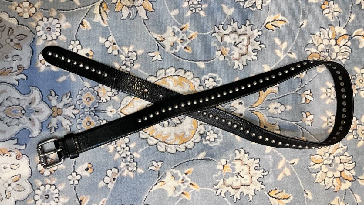 初出し】レア ☆PRADA プラダ スタッズ レザー ベルト 美品 Made in