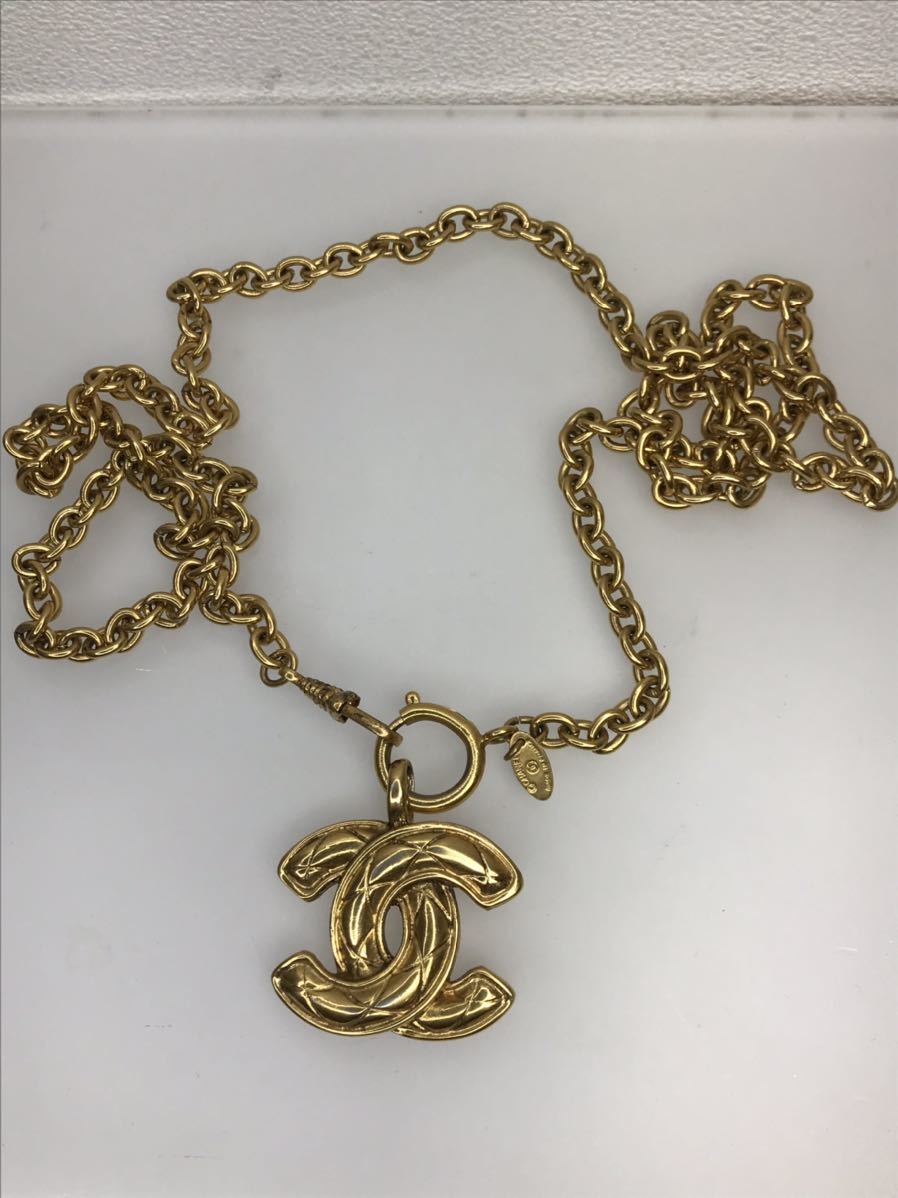 ヴィンテージ・シャネル・ココマークロングネックレス・品
