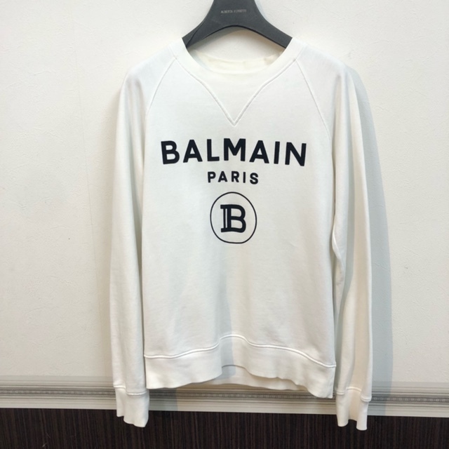 【BALMAIN】バルマン ロゴ スウェット・トレーナー サイズXS ホワイト