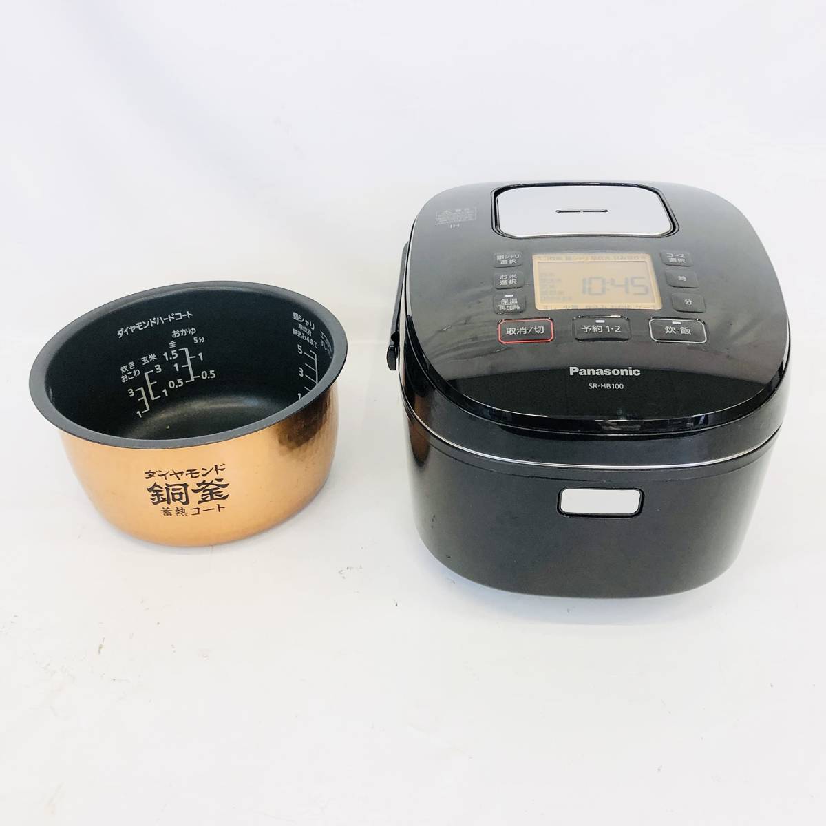 耐熱 二層 足あとぐらす (M) パナソニック 炊飯器 5.5合 IH式 ブラック