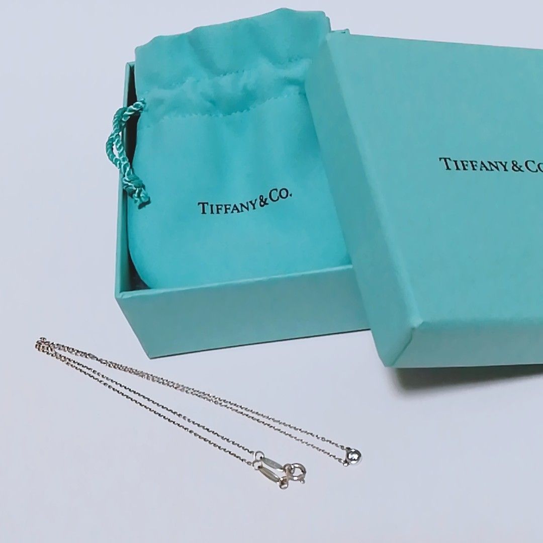 極美品★ティファニー カラーバイザヤード アクアマリン ネックレス TIFFANY&Co 一粒 ペンダント シルバー