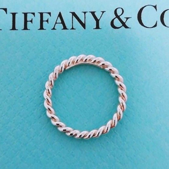 【希少】ティファニー ツイストリング　9号 指輪 TIFFANY&Co. 925シルバー 保存袋付き 廃盤