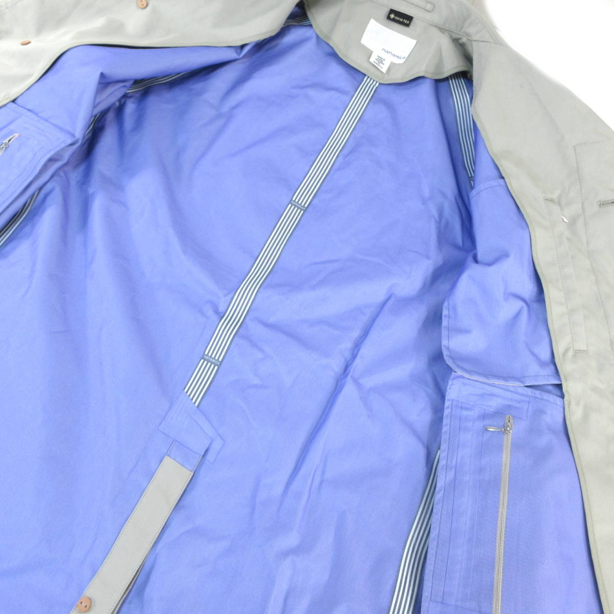 定7.1万 新品◆nanamica◆防水 透湿 防風 GORE-TEX Soutien Collar Coat ステンカラー コート XL ペールグレー◆ナナミカ SUBF800 caa J950の画像3