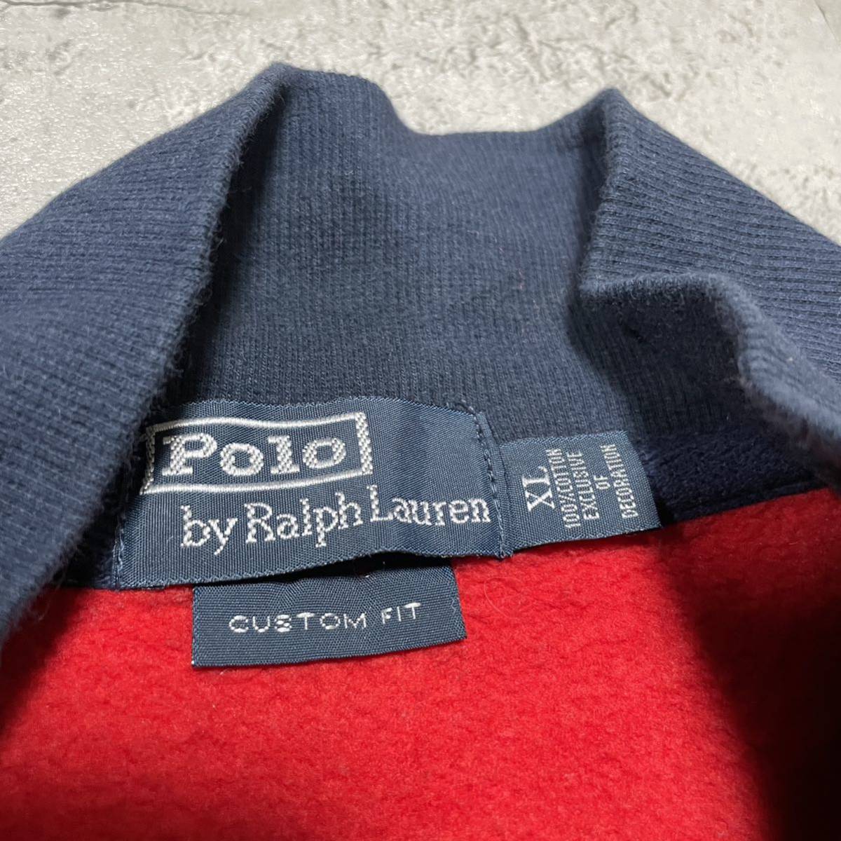  90s POLO RALPH LAUREN ポロ ラルフローレン スウェット トレーナー US OPENテニス オフィシャル ヴィンテージ サイズXL 玉FL2668_画像7