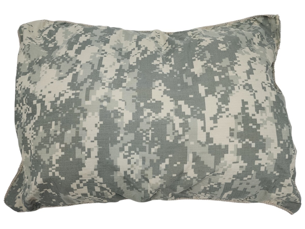 米軍放出品 陸軍 ACU 高反発ポリエステル枕 迷彩柄 寝具 寝袋 フィールドコット ピロー_画像3