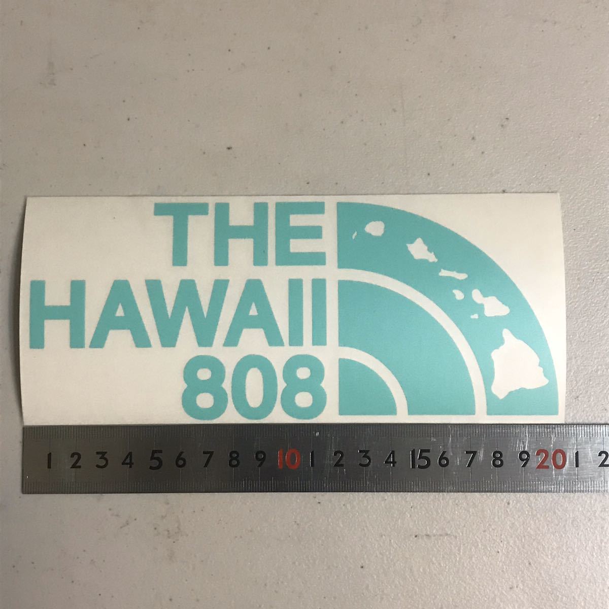 THE HAWAII 808 ステッカー ミントグリーン ハワイ アロハ ハワイ諸島 USDM HDM 808allday in4mation hilife he i_画像1