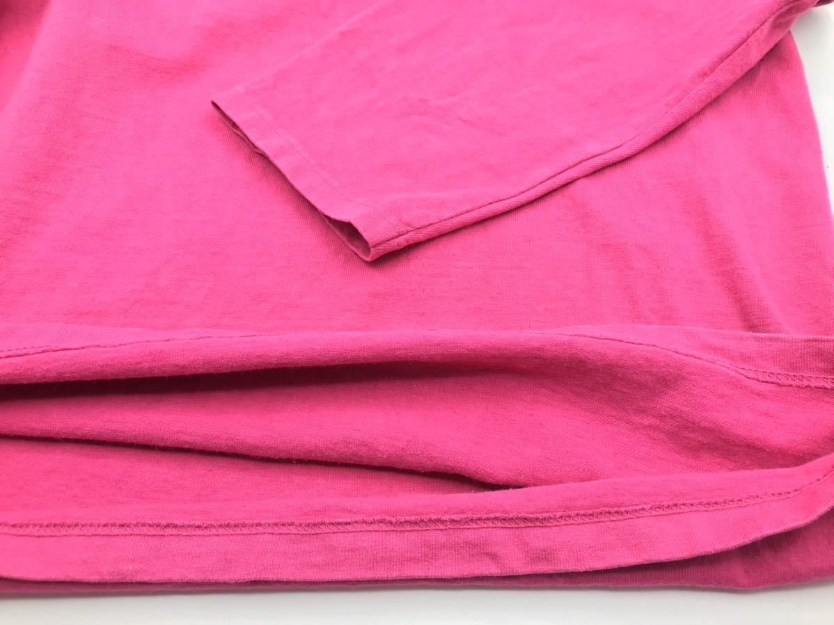 【アメリカ製】七分袖グッドウェア × エディフィス goodwear edifice アメリカ製 Teeシャツ ピンクM_画像6