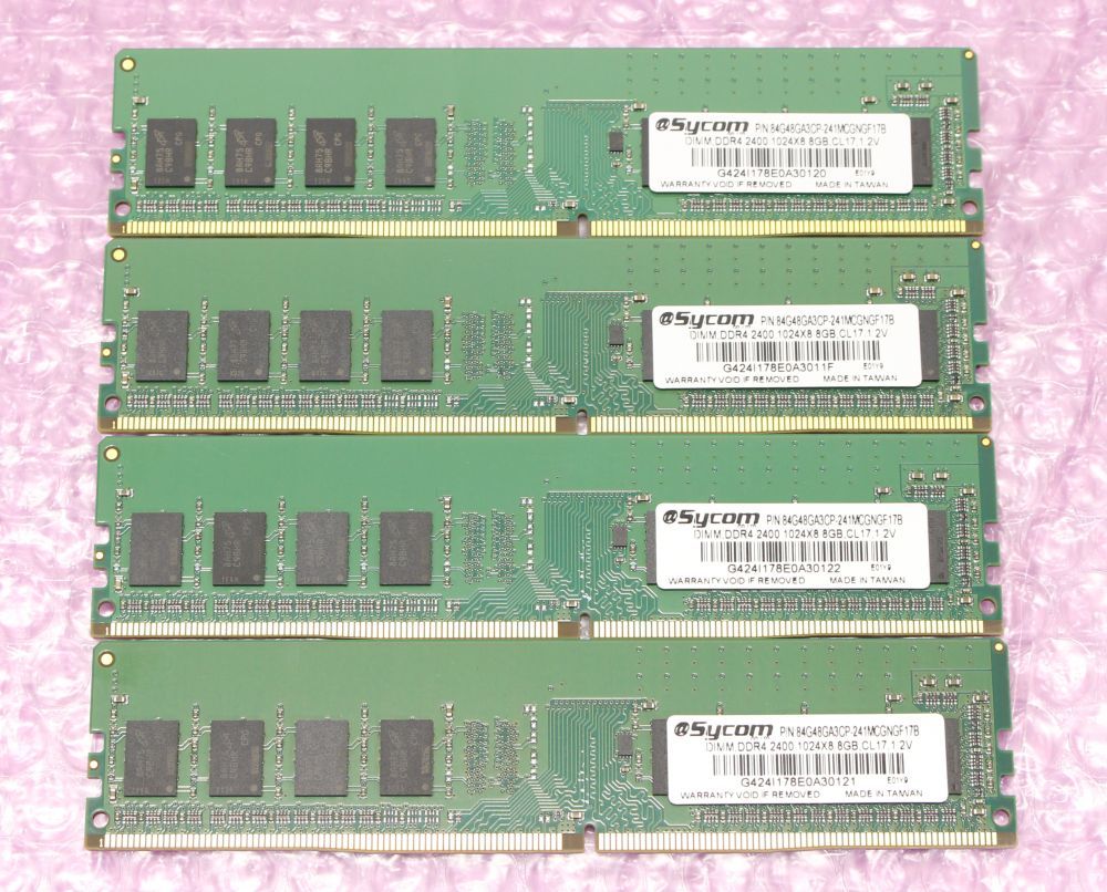 ヤフオク! - PC4-19200U(DDR4-2400)-8GB×4枚 合計32GB /Micro