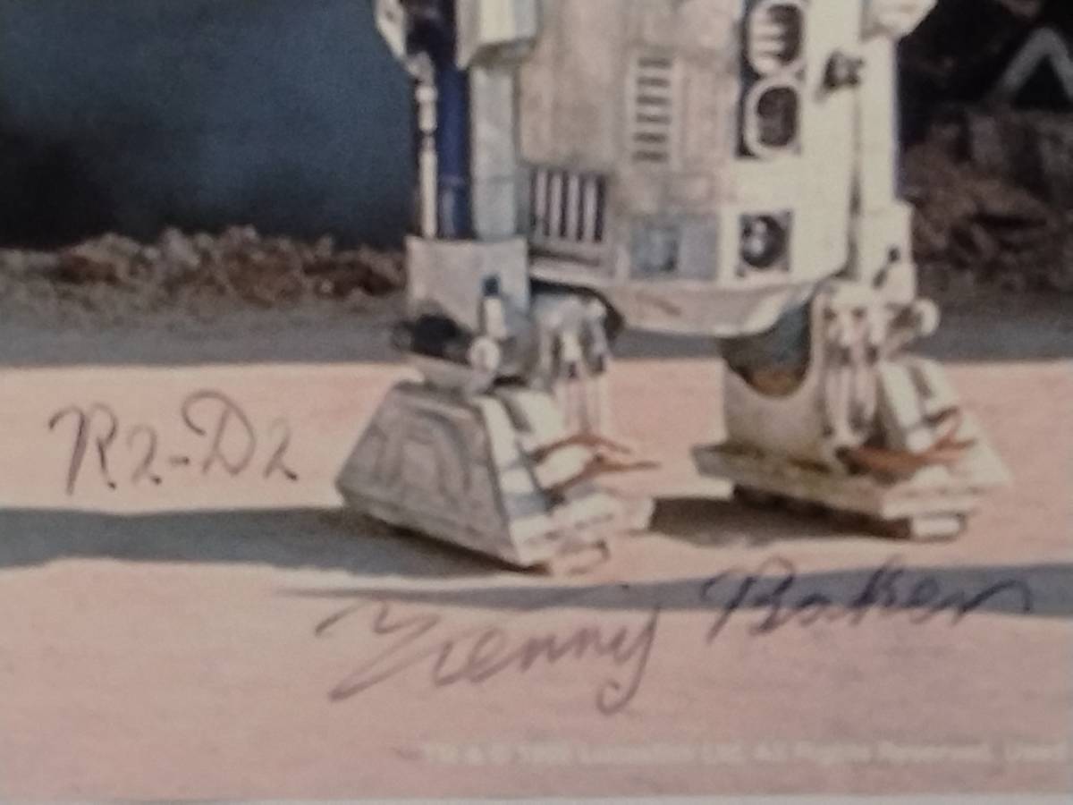  Star * War zSTARWARS. super R2-D 2 knee * Baker . autographed photo card 