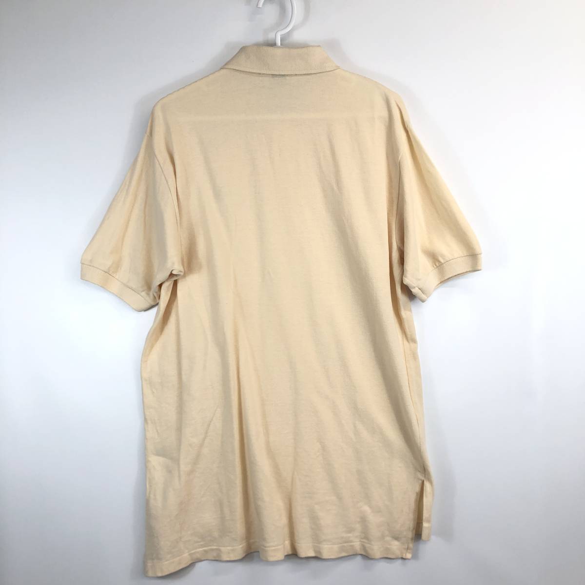 90s USA製 ラルフローレン Ralph Lauren ポロシャツ クリーム色 Mサイズ_画像4