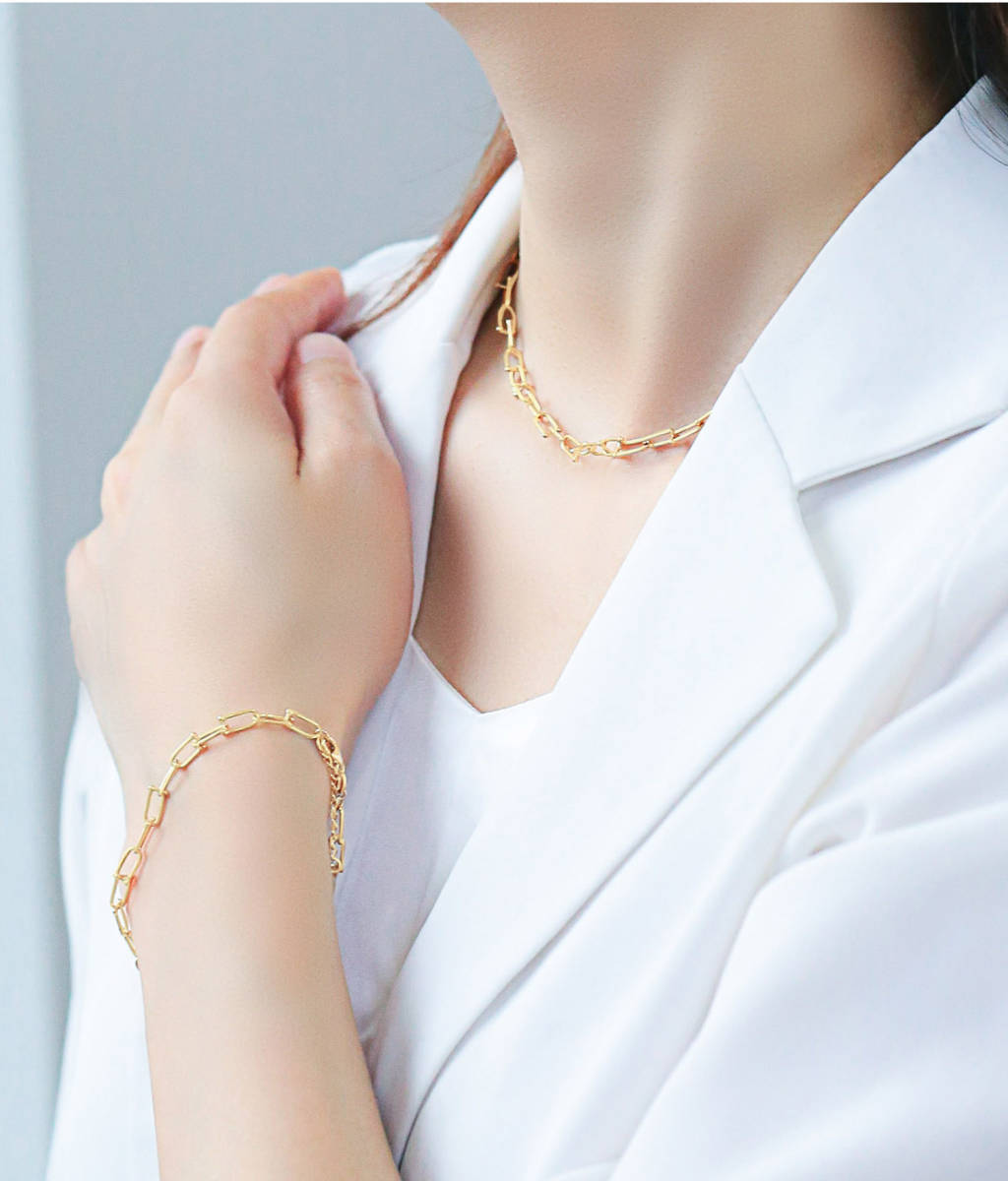 K18YG イエローゴールド 18K ネックレス レオンチェーン クリップ