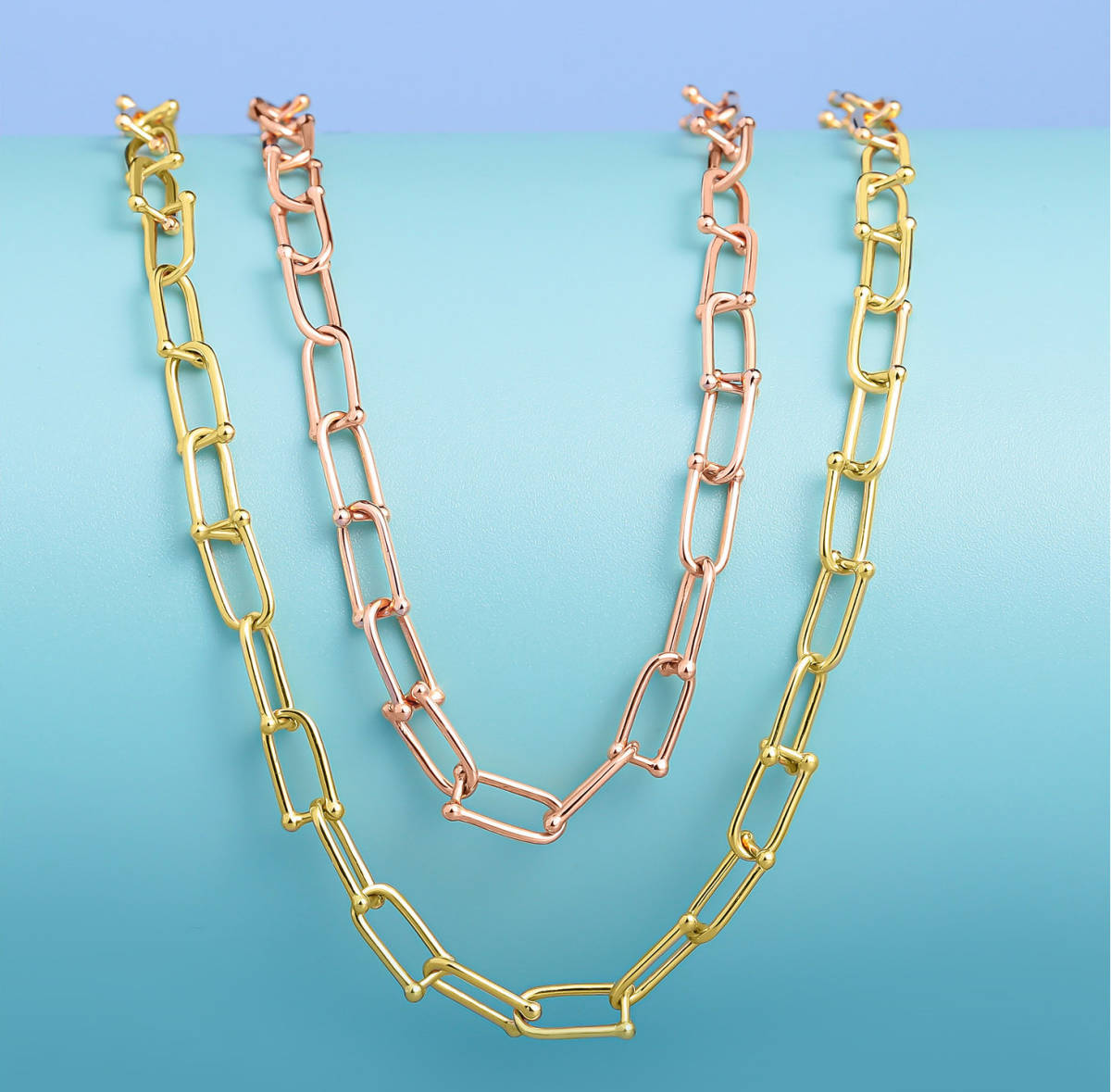 K18YG イエローゴールド 18K ネックレス レオンチェーン クリップ