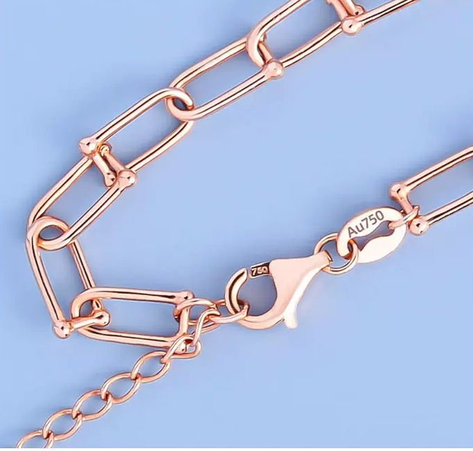 K18YG イエローゴールド 18K ネックレス レオンチェーン クリップ