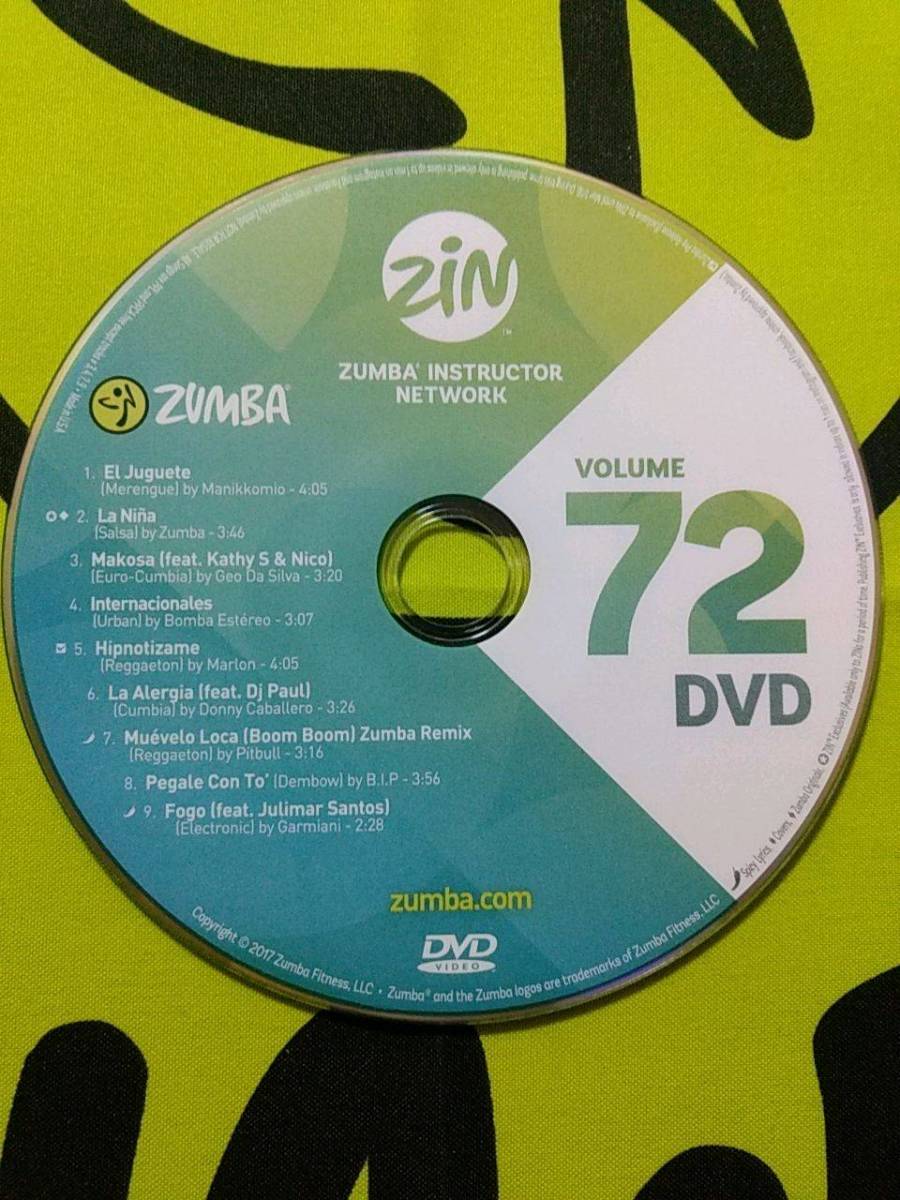 即決！　ZUMBA　ズンバ　ZIN72　CD＆DVD　インストラクター専用_画像2