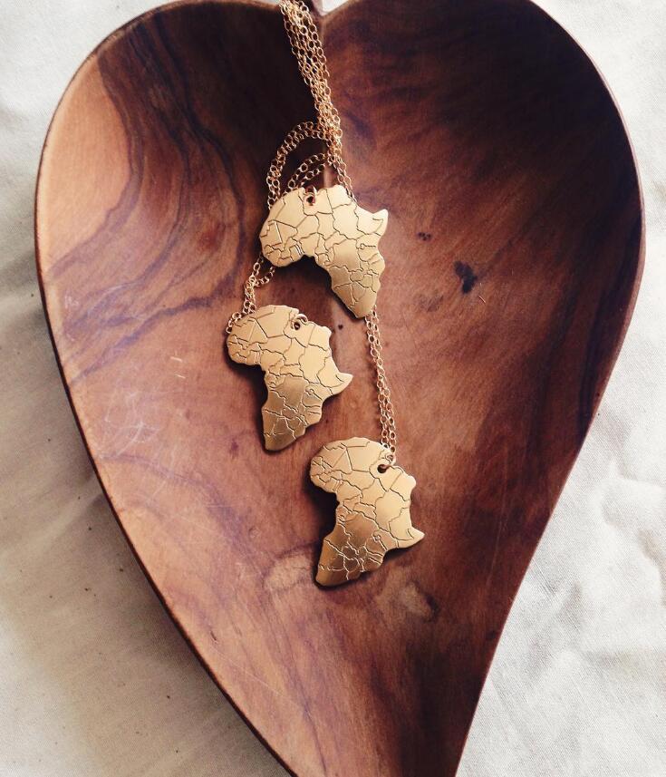  новый товар необычность район способ Africa колье Africa карта форма мода подвеска cup ru designer подарок 