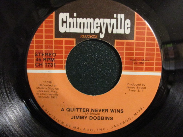 Jimmy Dobbins ： Understanding 7'' / 45s (( LALA Means にリズムを付けたような曲です。 )) c/w A Quitter Never Wins_画像2