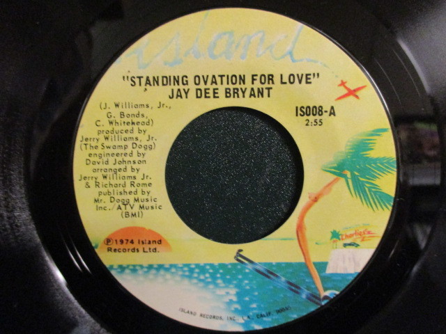 Jay Dee Bryant ： Standing Ovation For Love 7'' / 45s (( Swamp Dogg プロデュース / 70's Soul )) c/w I Want To Thank You Baby_画像1