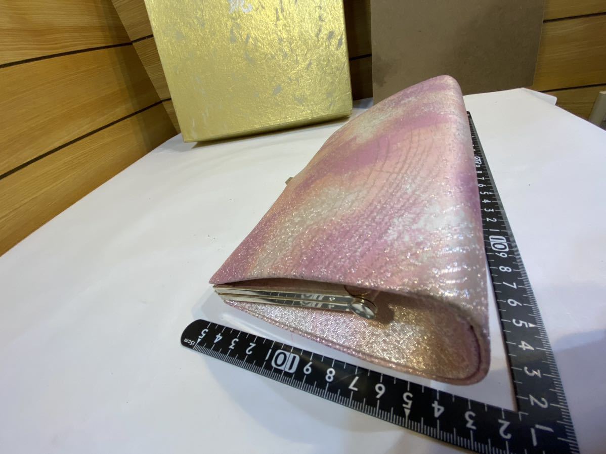 佐賀錦織　草履バッグセット　ピンク　ぼかし　22cm 和装小物 草履　兼用バッグ　大阪カブト印_画像7