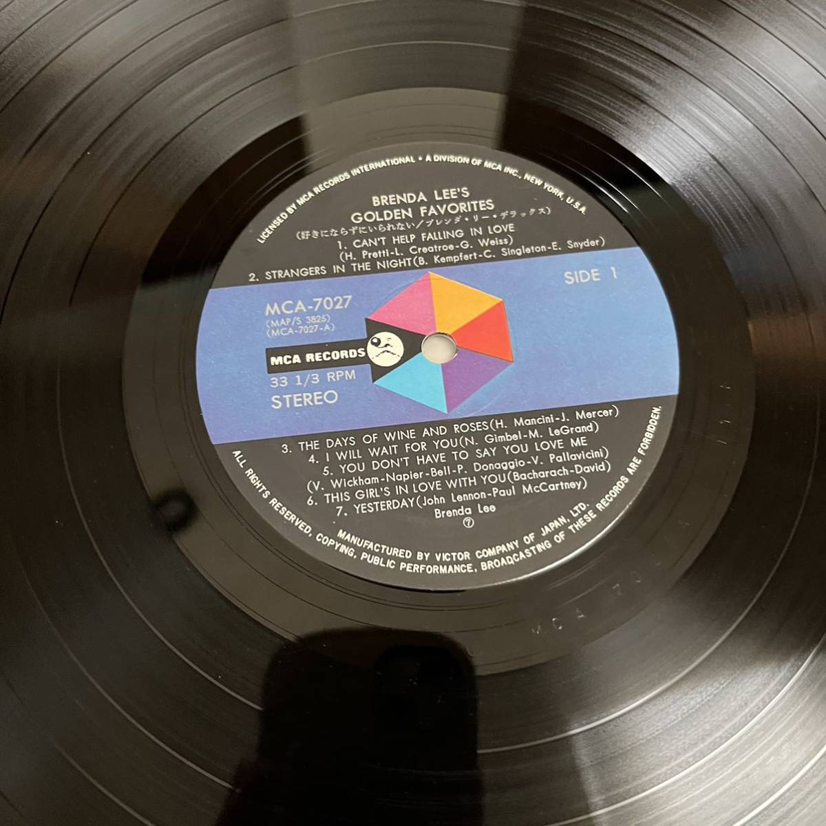 【国内盤】ブレンダリー デラックス 好きにならずにいられない 思い出のタンゴ BRENDA LEE'S GOLDEN FAVORITES / LP レコード / MCA-7027_画像8