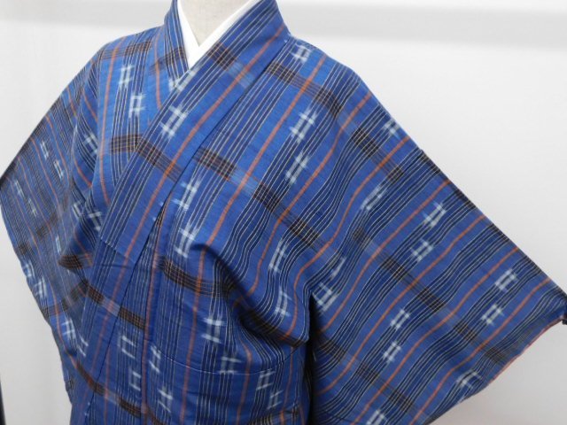 登場! 〔楽布特選〕P22658 真綿絣紬袷 オークション t その他