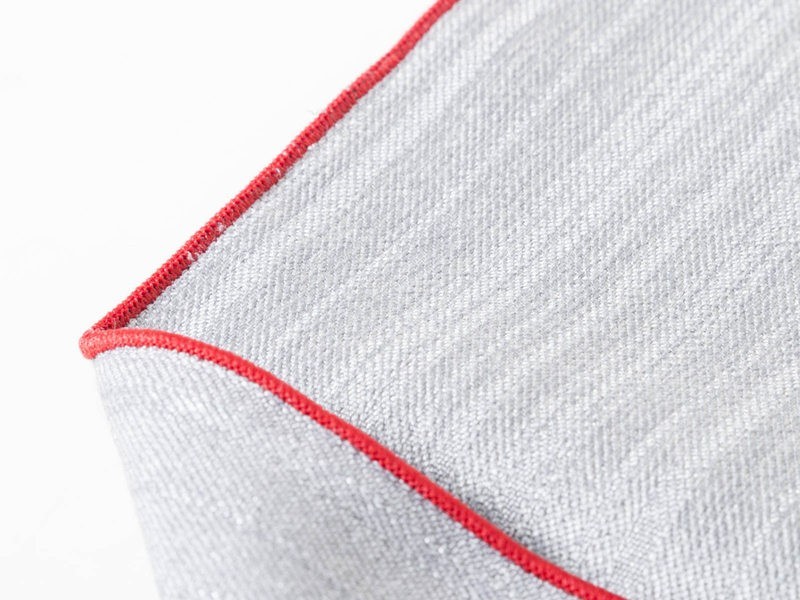 メンズファション 正装 ビジネス カジュアル ポケットチーフ ハンカチ レトロ #ホワイトグレーの画像3