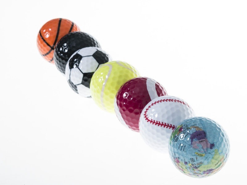 アウトドア ゴルフ 練習用 ボール ゴム材 3個入り#地球儀_画像3