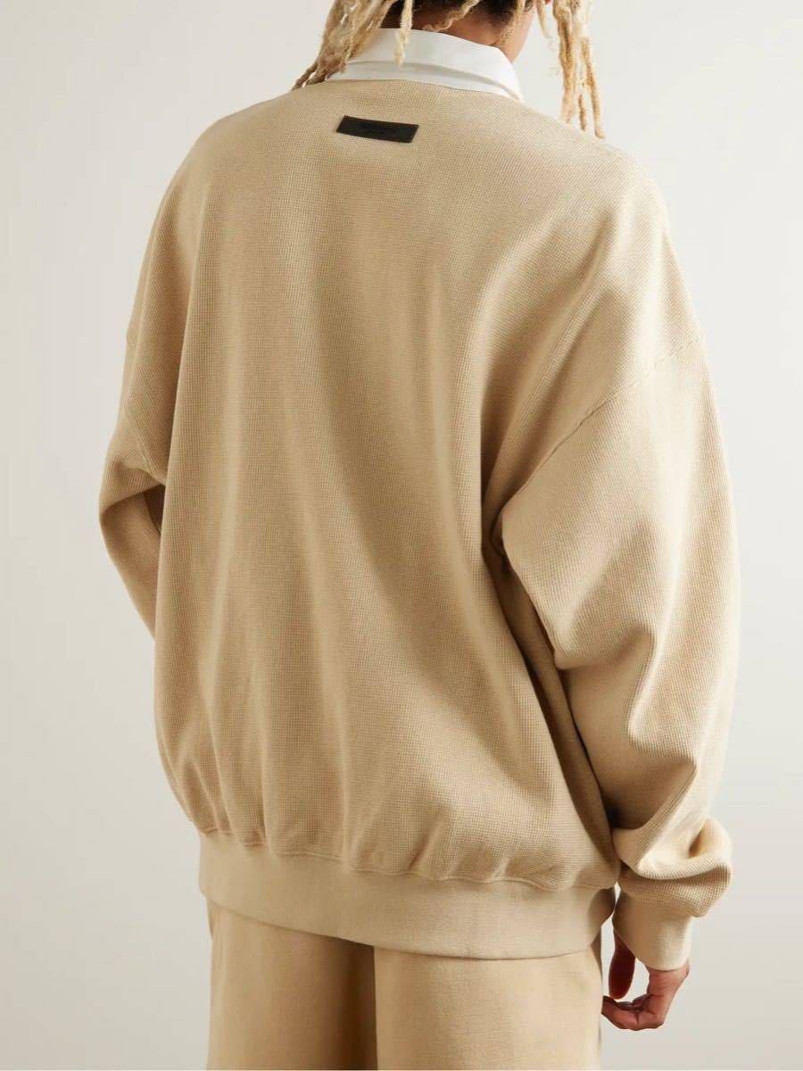 即納】 ワッフル ロゴ Essentials FOG ラガーシャツ S ブルー