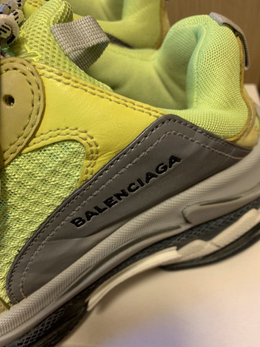 正規 美品 BALENCIAGA バレンシアガ triple S トリプル エス 蛍光