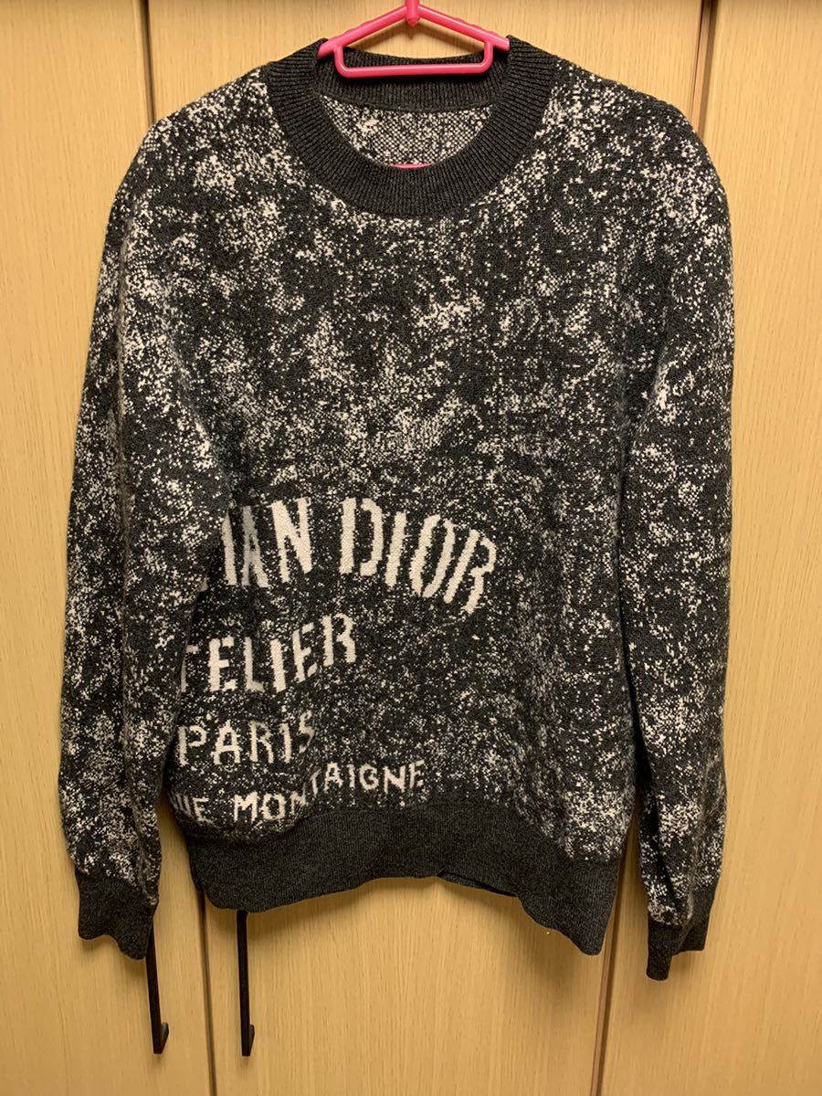 Christian Dior ATELIER ウール クルーネックニット グレー