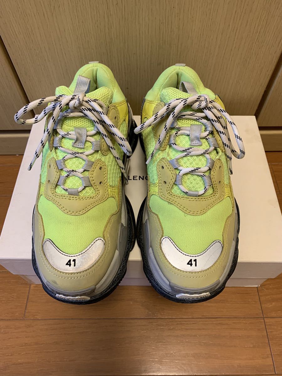 正規 美品 BALENCIAGA バレンシアガ triple S トリプル エス 蛍光