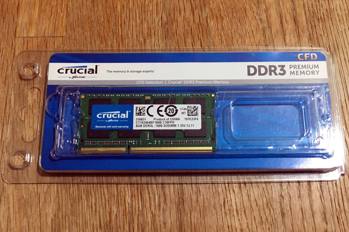 在庫あり CFD販売 ノートPC用 メモリ PC3-12800 DDR3L-1600 8GB×2枚 1.35V対応 SO-DIMM 無期限保証 Pa 