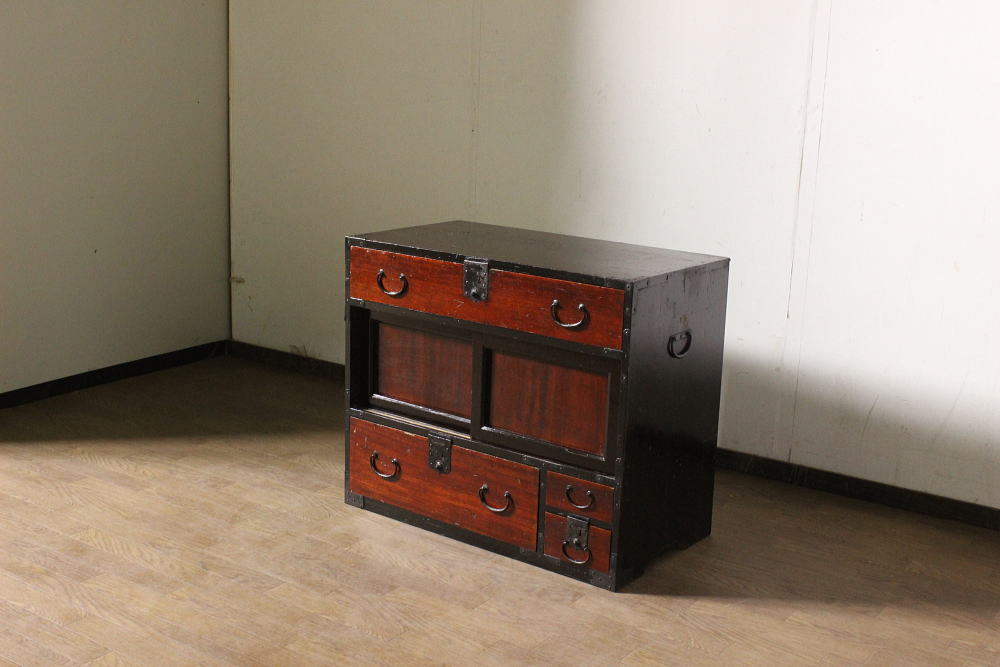 再入荷♪ 古家具 チェスト 杉無垢 時代箪笥 抽斗 サイドボード 小箪笥