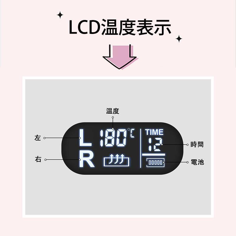 ヘアアイロン カール コードレス 自動 ミニ ストレートアイロン 痛まない ウェーブアイロン 持ち運び 充電式 usb 急速加熱 4段温度調節_画像3