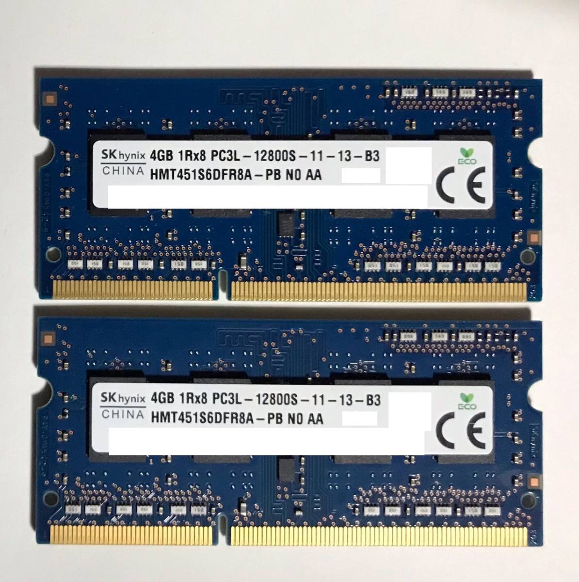 hynix PC3L-12800S 4GB×1 ノートPC用メモリ