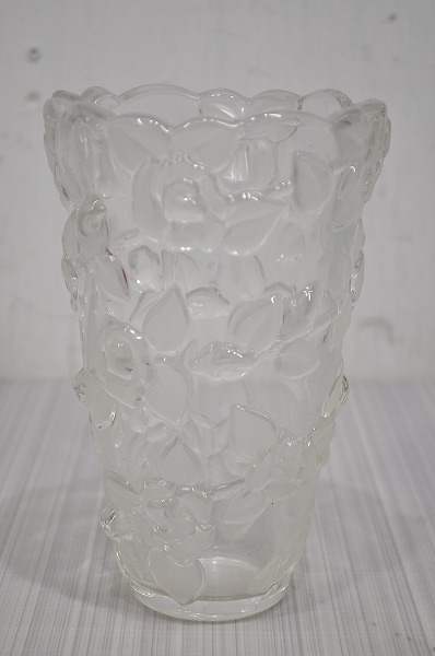 中古■ドイツ製 ワルターグラス 花瓶 WALTHER GLASS フラワーベース クリスタルガラス 花器　ローズ　バラ_画像2