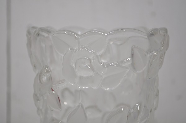 中古■ドイツ製 ワルターグラス 花瓶 WALTHER GLASS フラワーベース クリスタルガラス 花器　ローズ　バラ_画像3