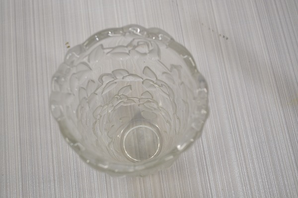 中古■ドイツ製 ワルターグラス 花瓶 WALTHER GLASS フラワーベース クリスタルガラス 花器　ローズ　バラ_画像4