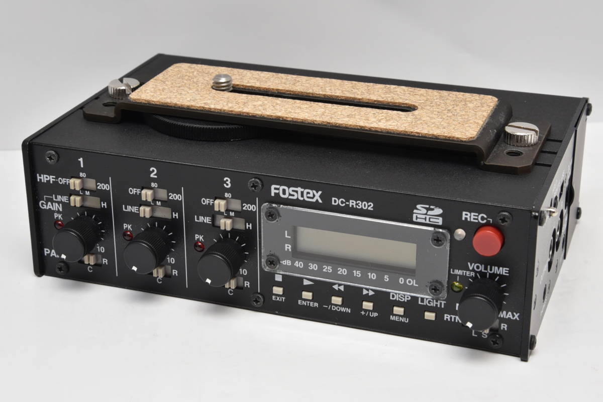 美品！ フォステクス ポータブルレコーダー FOSTEX DC-R302 オーディオミキサー ＆ ステレオレコーダー 主要付属品完備！ 