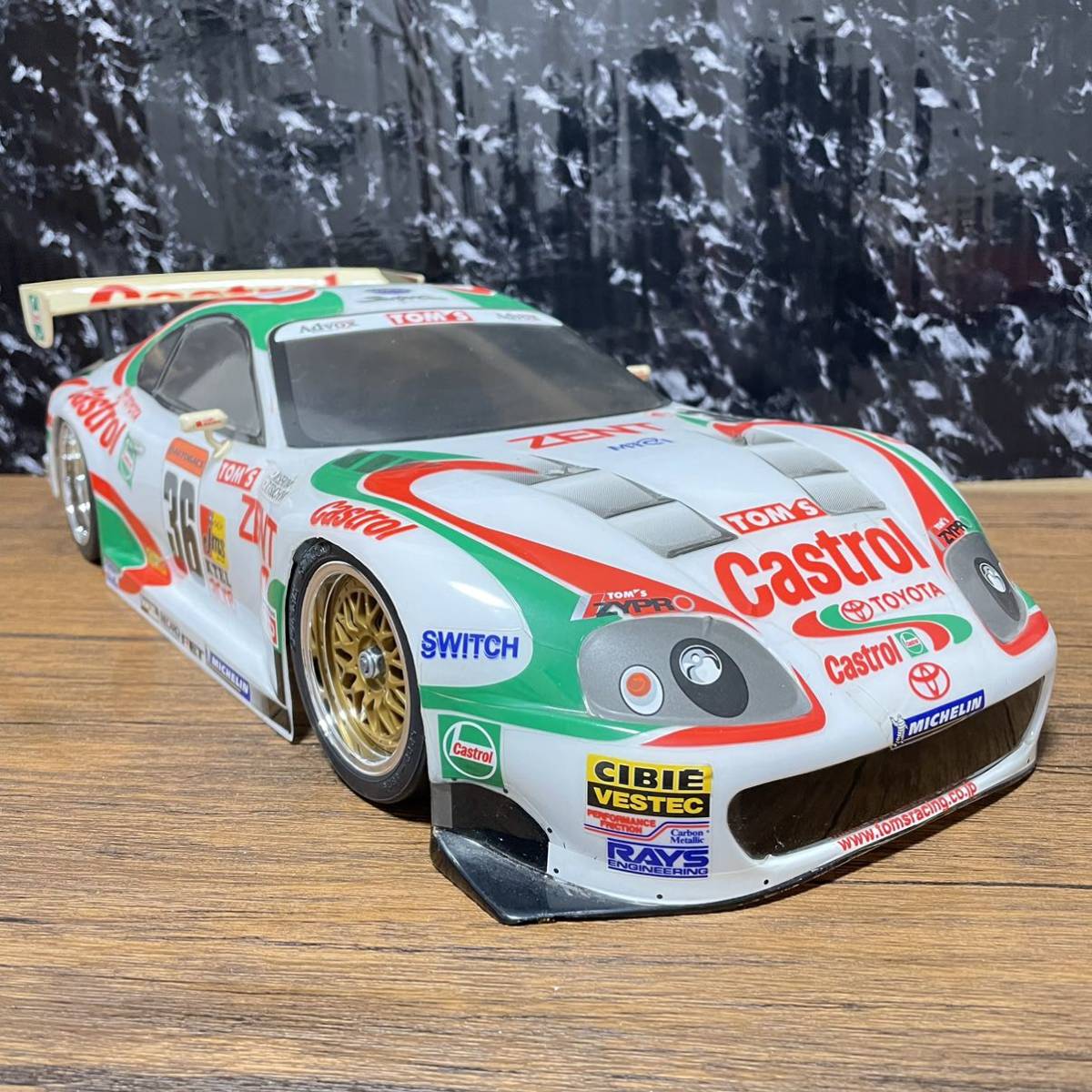 トヨタ カストロール スープラ 1/10 ラジコンボディー トヨタ カストロール スープラ 1/10 ラジコンボディー
