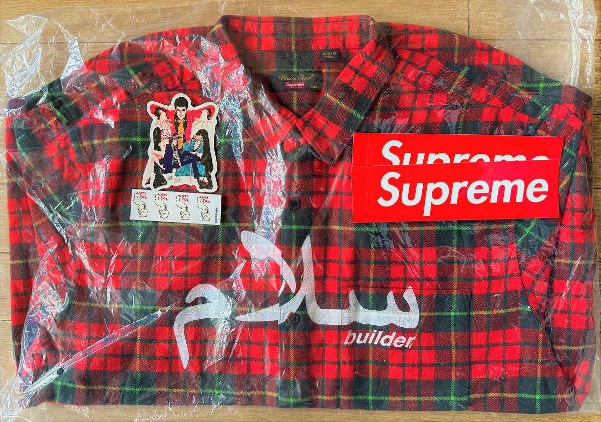 新品未着用】Supreme UNDERCOVER S/S Flannel Shirt Red Plaid L 23SS