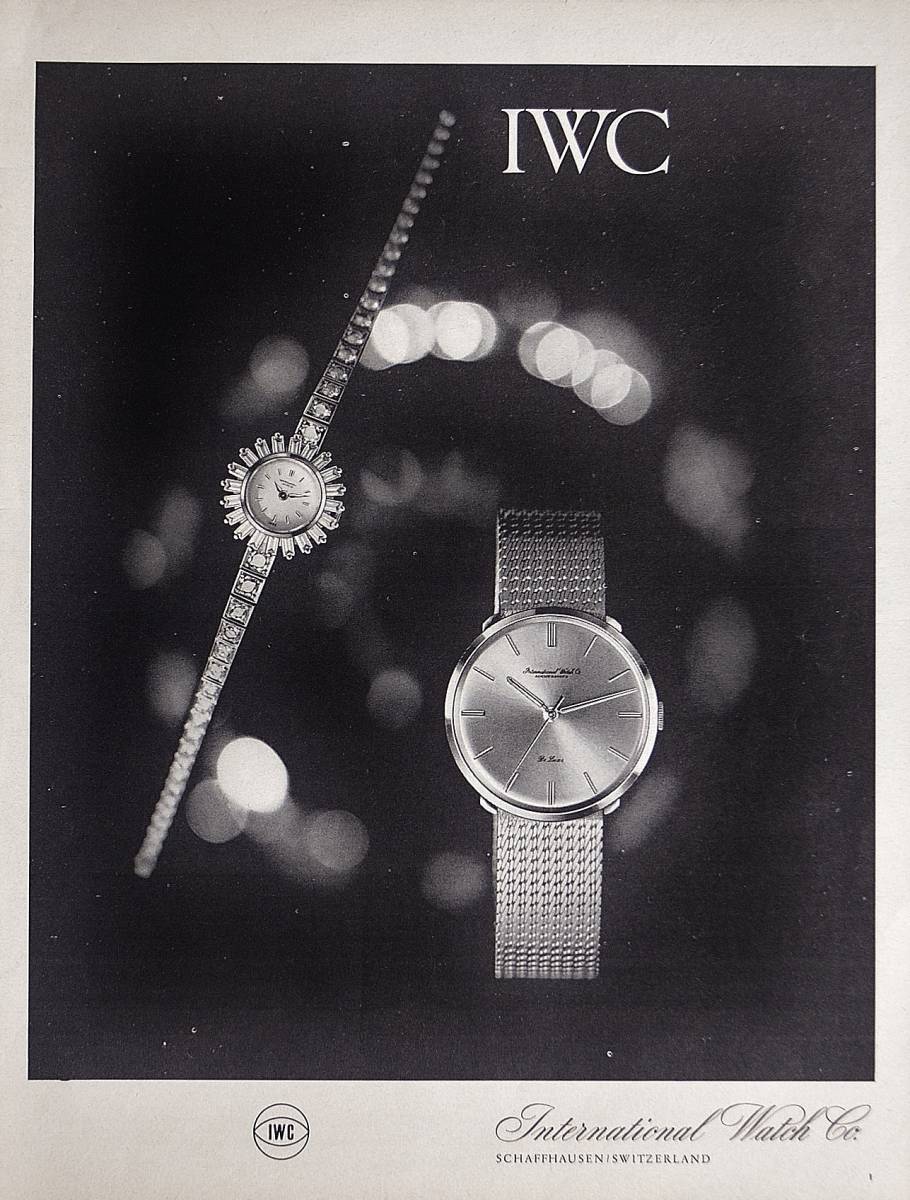 稀少・広告！1962年IWC 時計広告/International Watch Co./スイス/H_画像1