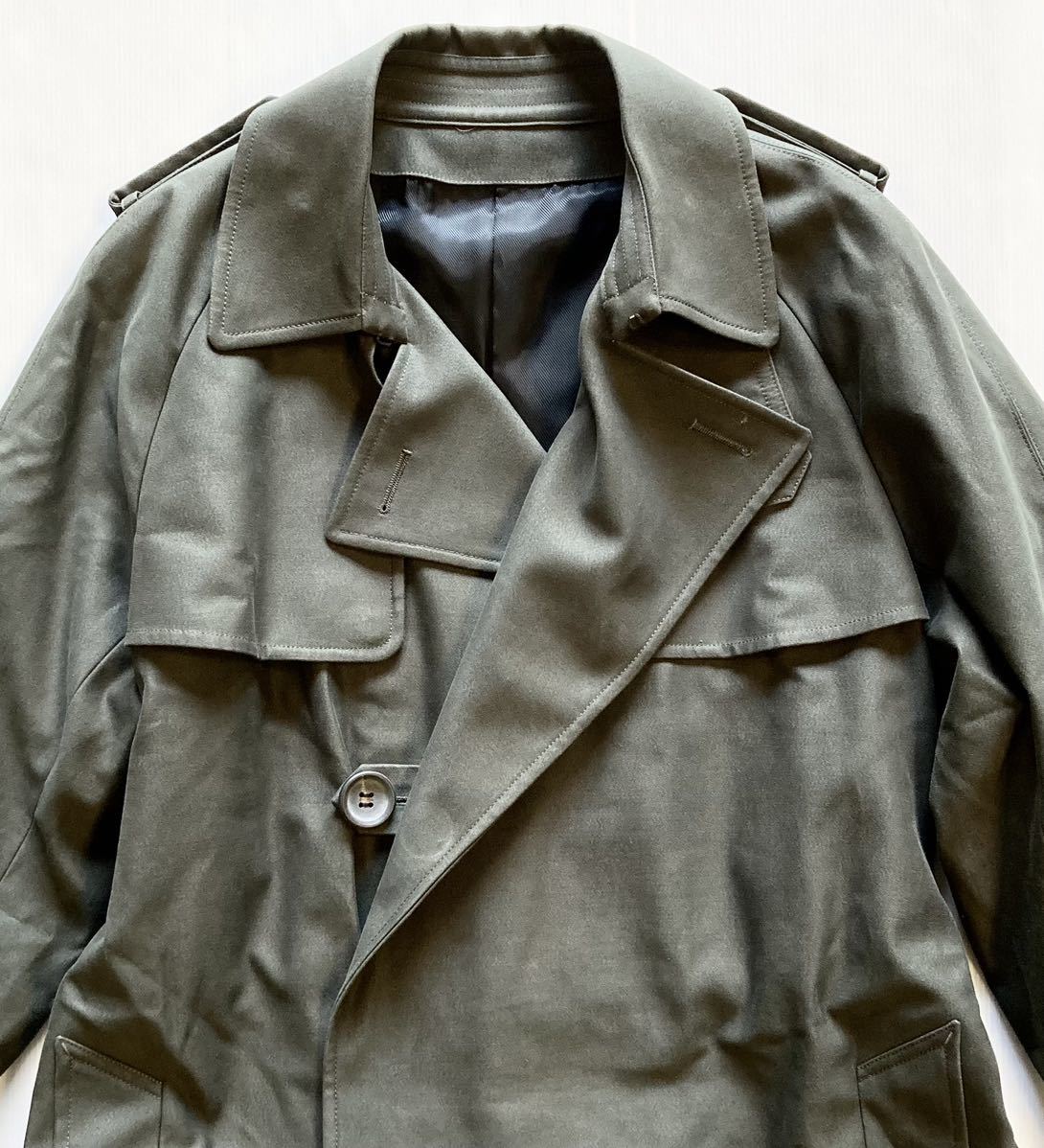 美シルエット】THE RERACS リラクス 15-16aw トレンチコート 46 カーキ