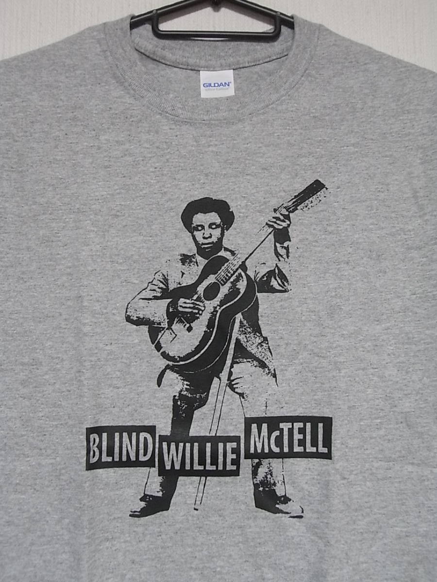 即決★新品ブルースＴシャツ★ブラインド・ウィリー・マクテル★BLIND WILLIE McTELL★グレーボディ×ブラック★S/M/Lサイズ対応可能_画像2