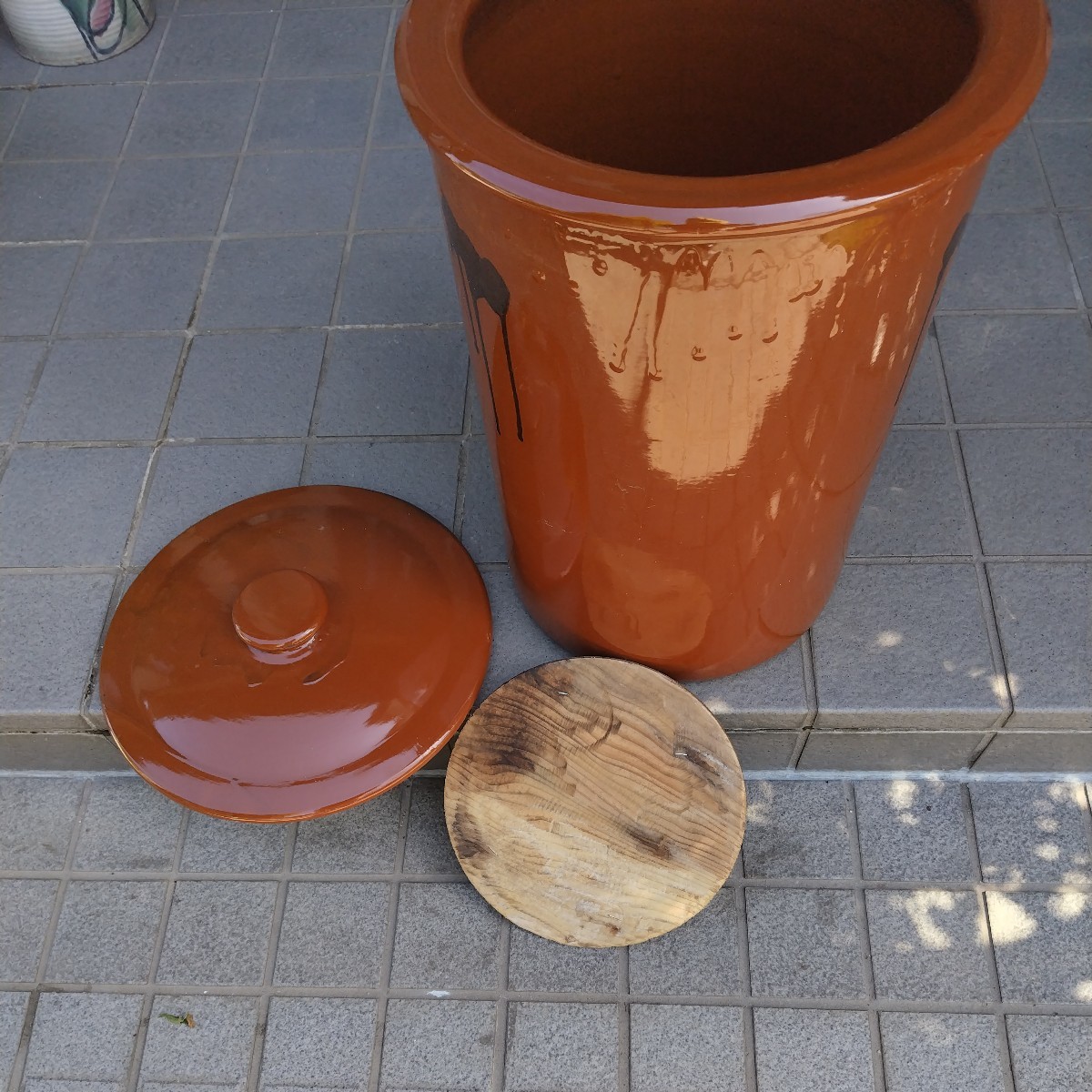 味噌壺　大型　常滑焼(中古） 陶器 　味噌保存容器　漬物用_画像6
