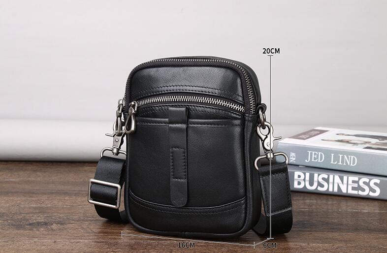  waist bag 2WAY original leather cow leather men's shoulder bag diagonal .. Mini bag belt pouch smartphone pouch commuting 